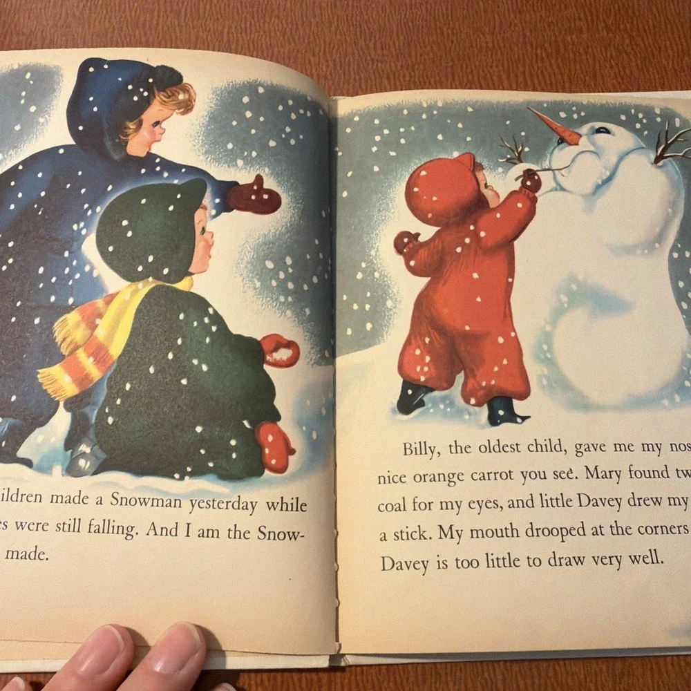 Vtg 1960's‎ Wonder Books Merry Christmas Mr. Snoman & December Is For Christmas